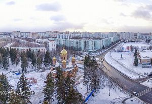 Церковь, вид сверху, Краснознаменск