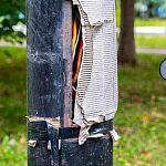 Коротко о фонарном столбе на Победе