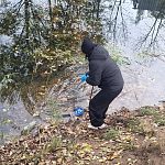 Жители Лесной 27 провели уборку на пруду в 6ом микрорайоне