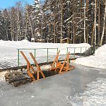 В парке активно идут подготовительные работы к Крещенским купаниям