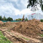 В Городском парке начались работы по обустройству основания катка