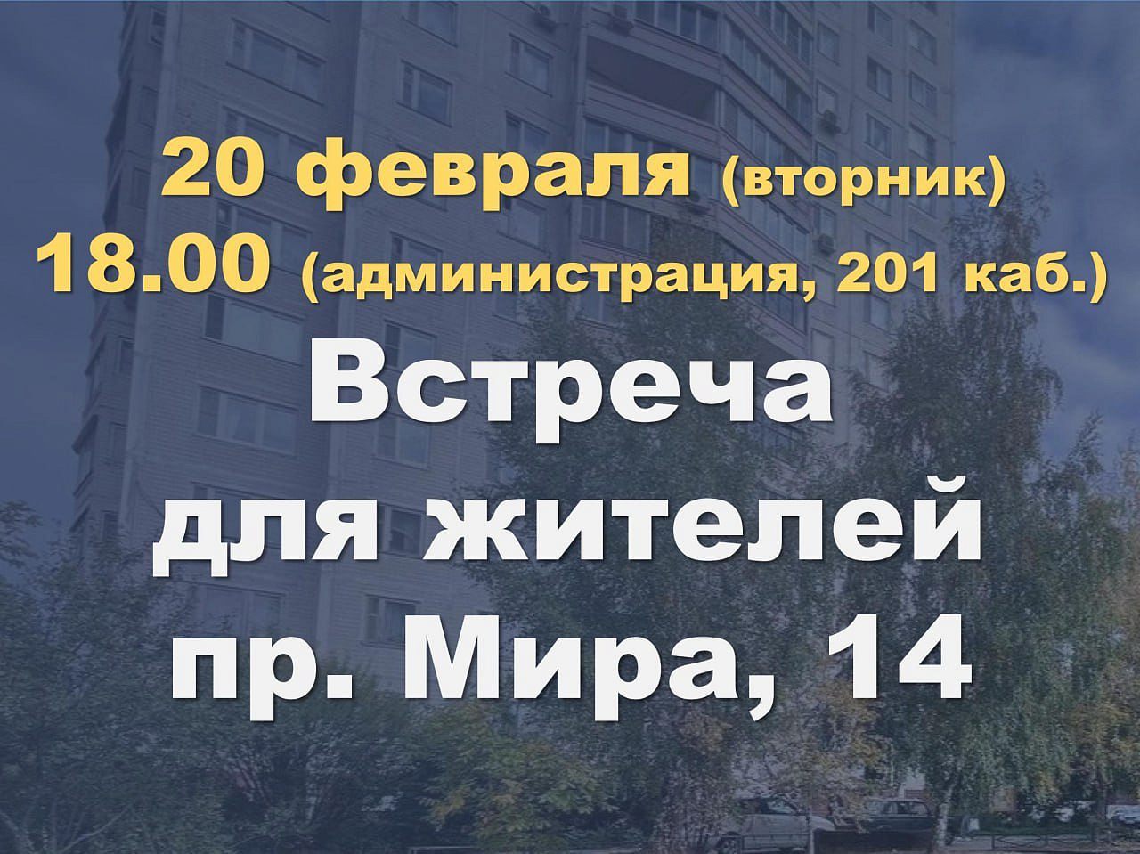 Встреча главы города с жителями 