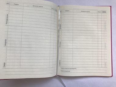 Дневник в прорезиненной обложке 48 листов,розовый