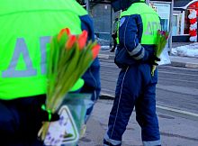 Сотрудники Госавтоинспекции создали на улицах города Краснознаменск атмосферу весеннего праздника и настроения.