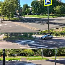 На пешеходном переходе к скверу Победы появилась разметка