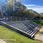 Возле Городского озера огородили спуск, видимо, скоро начнется ремонт лестницы