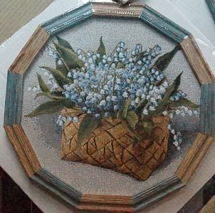 Корзина с ландышами б (42Х34), 3372-A-C3, 12-граней