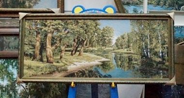 Дубы у реки  (82Х31), 3081-A-K404, 4-гранник