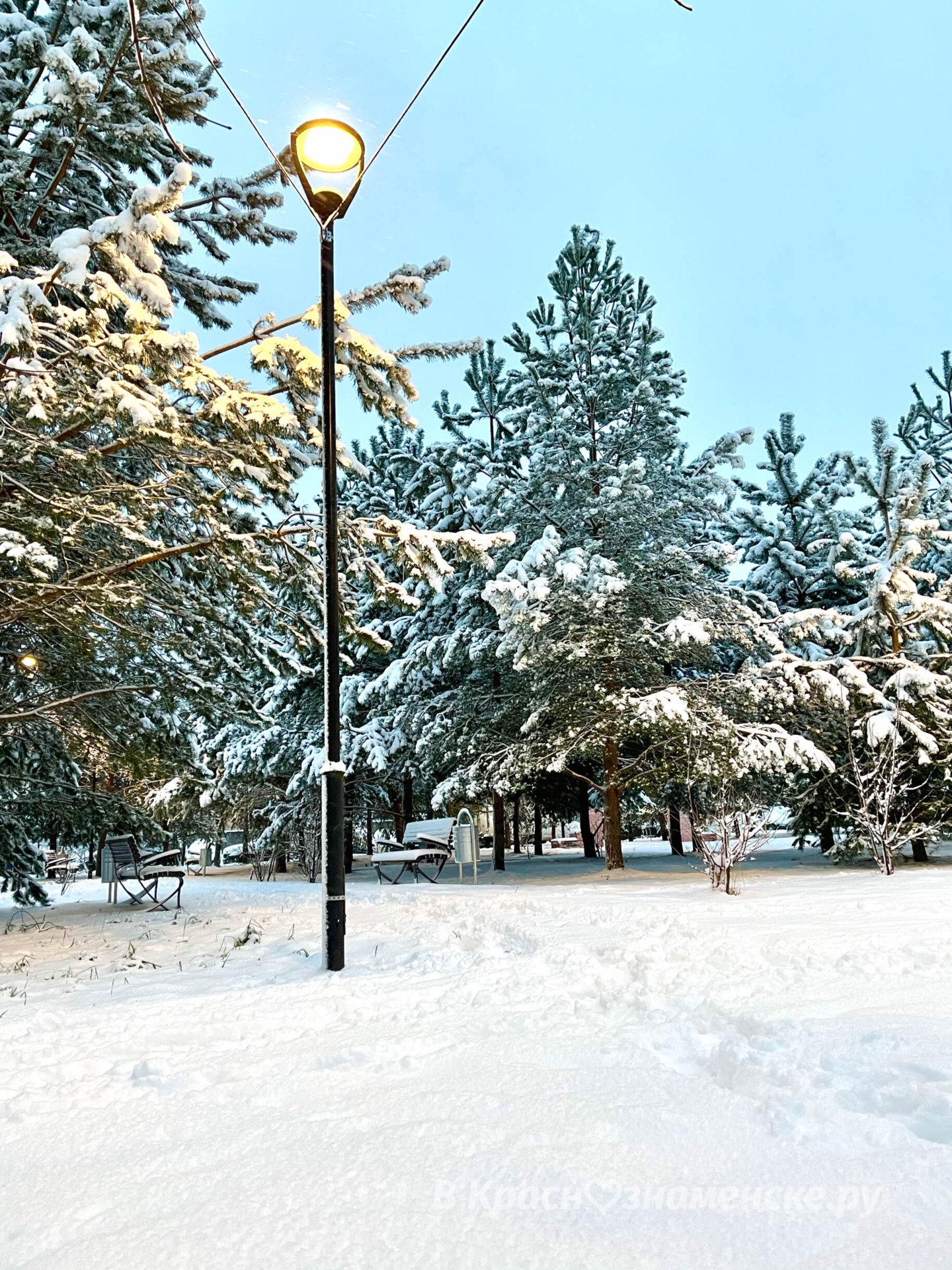 Утренняя прогулка по снежному городу ❄️  © в Краснознаменске