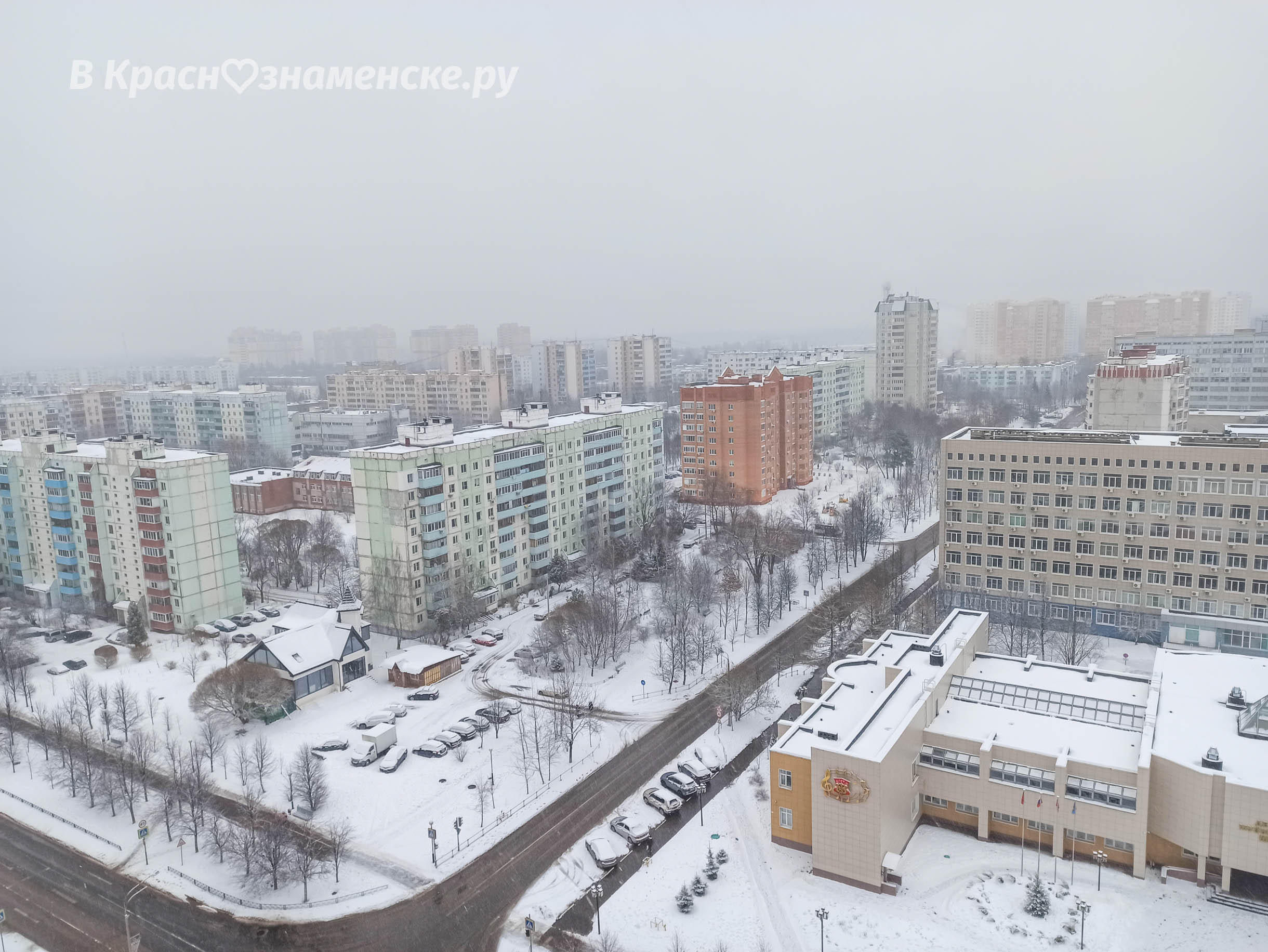 Доброе утро, Краснознаменск!❄ Утром −5°…−4°, Снег, Давление: