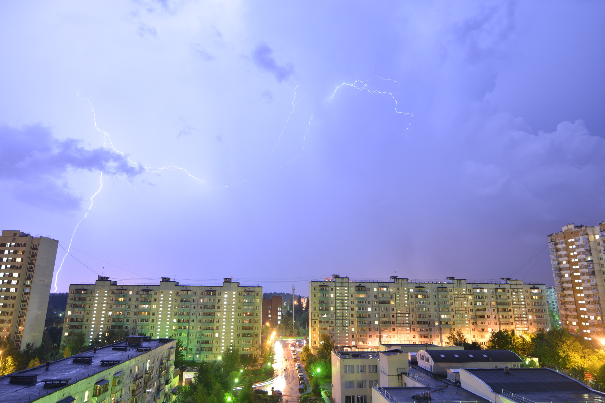 Летняя гроза в Краснознаменске