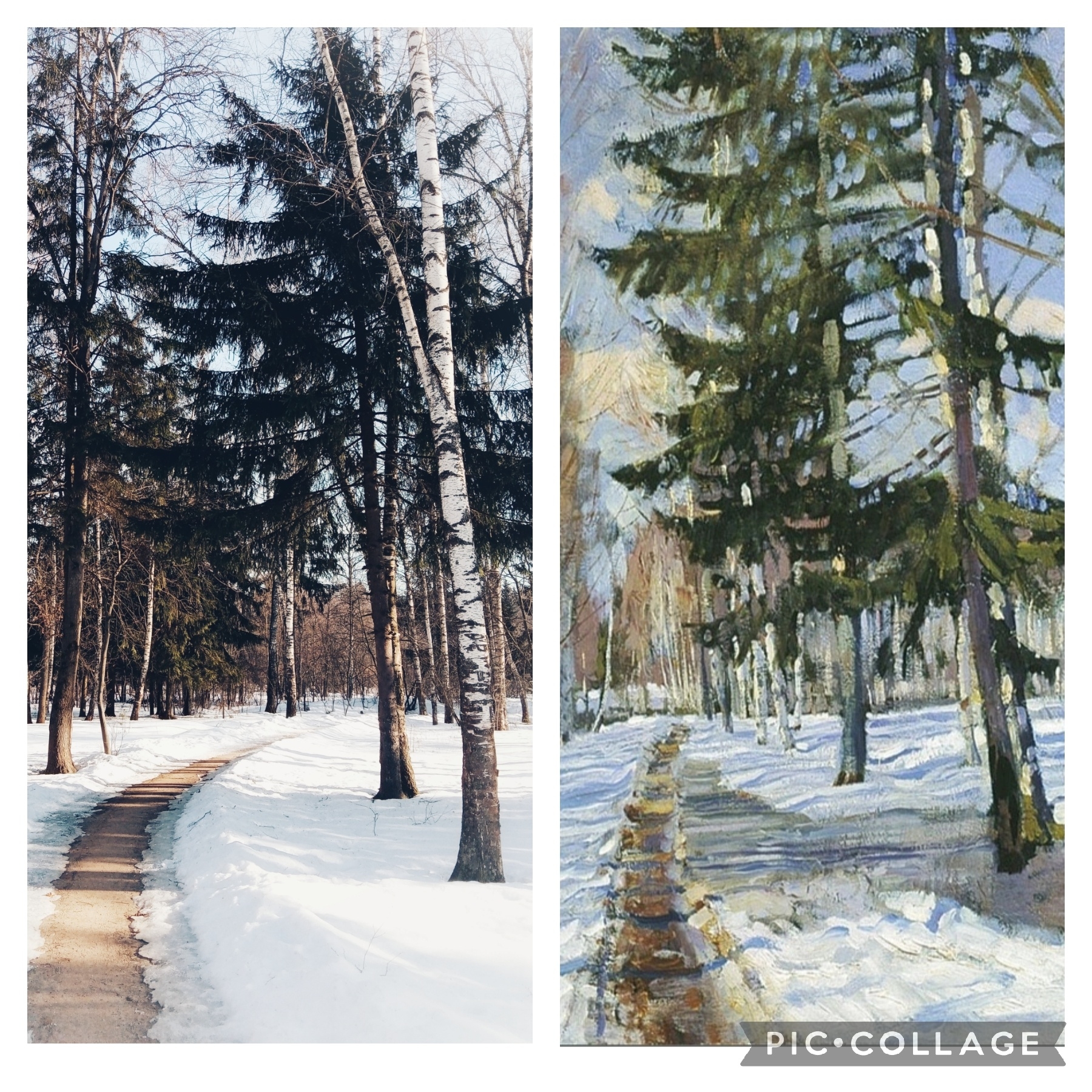 Пейзаж в парке Краснознаменска. И картина Жуковского Станисл
