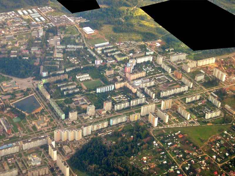 Краснознаменск из самолета
