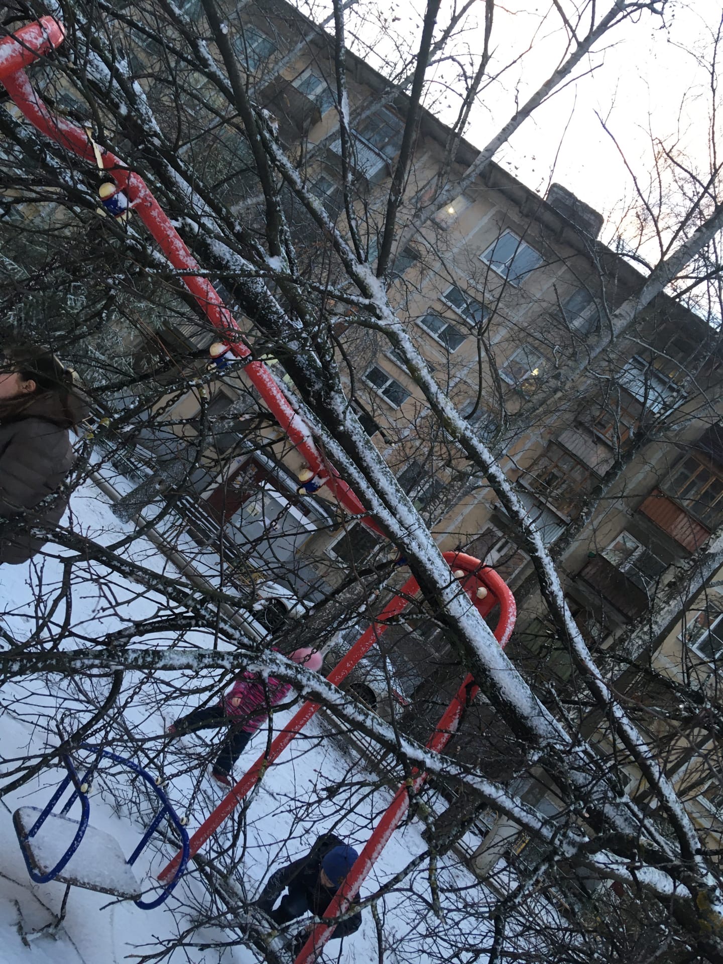 На Парковой 8 после сильного града обвалилось дерево на детс