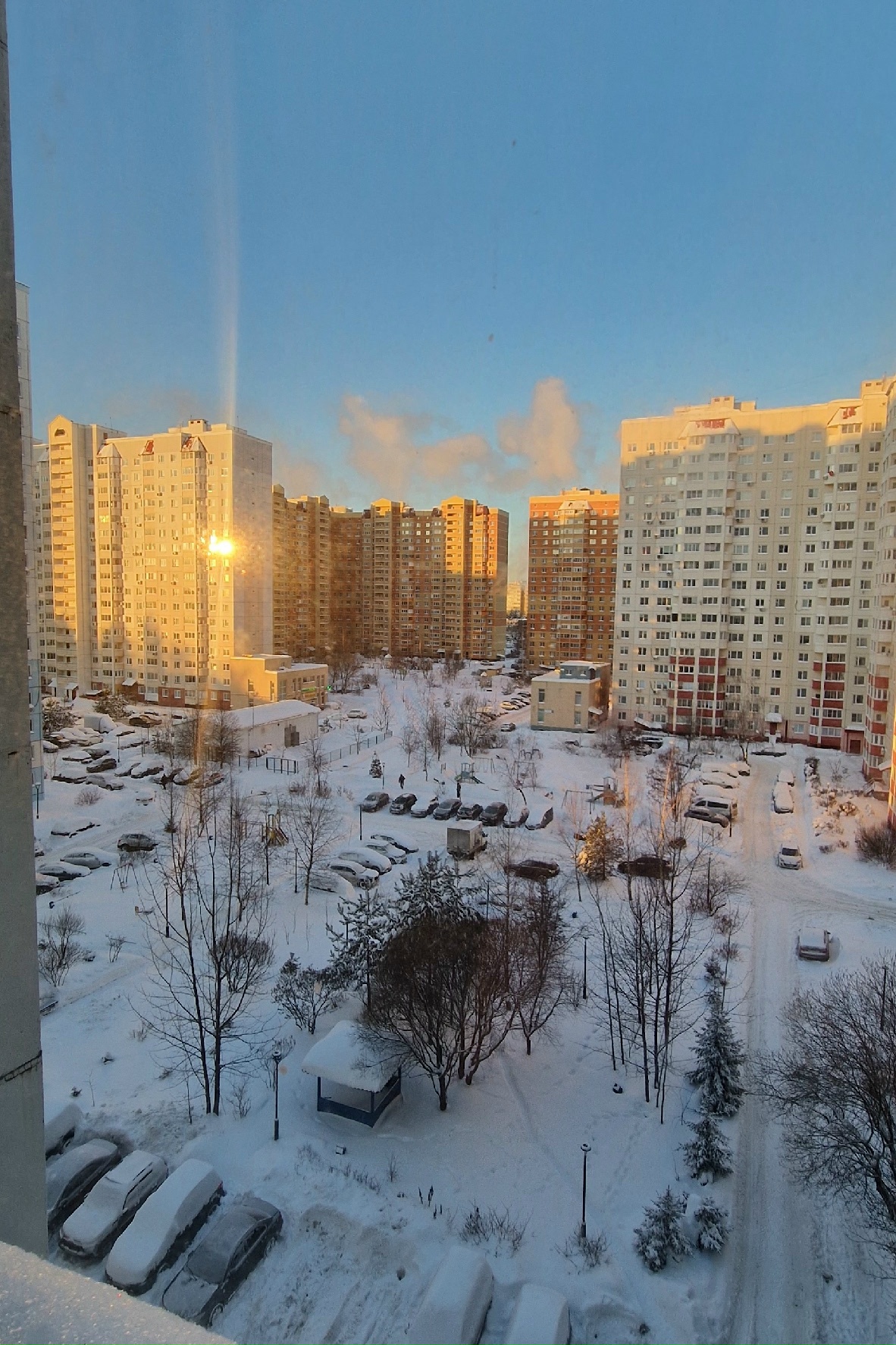 Зимние улицы нашего города с высоты крыш краснознаменских до