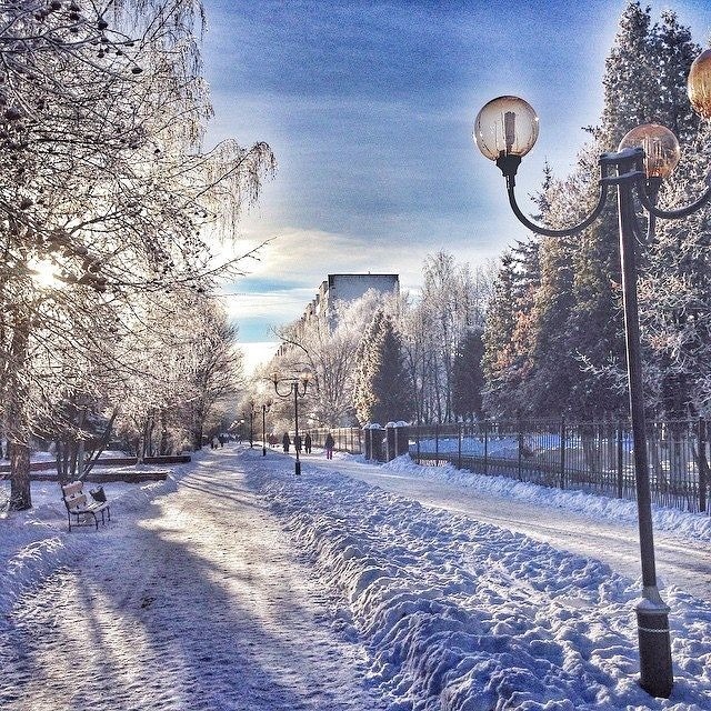 Доброе утро, Краснознаменск!❄ Утром -2°, Снег, Давление: 732