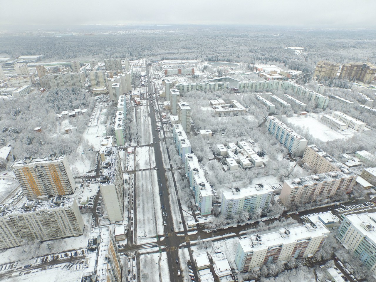 Зимняя панорама любимого города))
