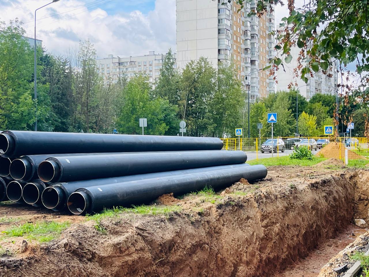 Ура! Привезли новые трубы, скоро начнется укладка теплотрасс