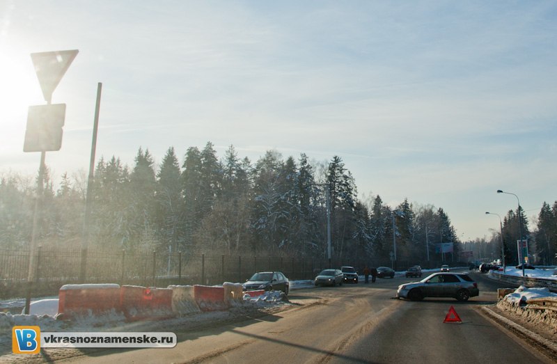 Авари на выезде через центральное КПП Краснознаменска