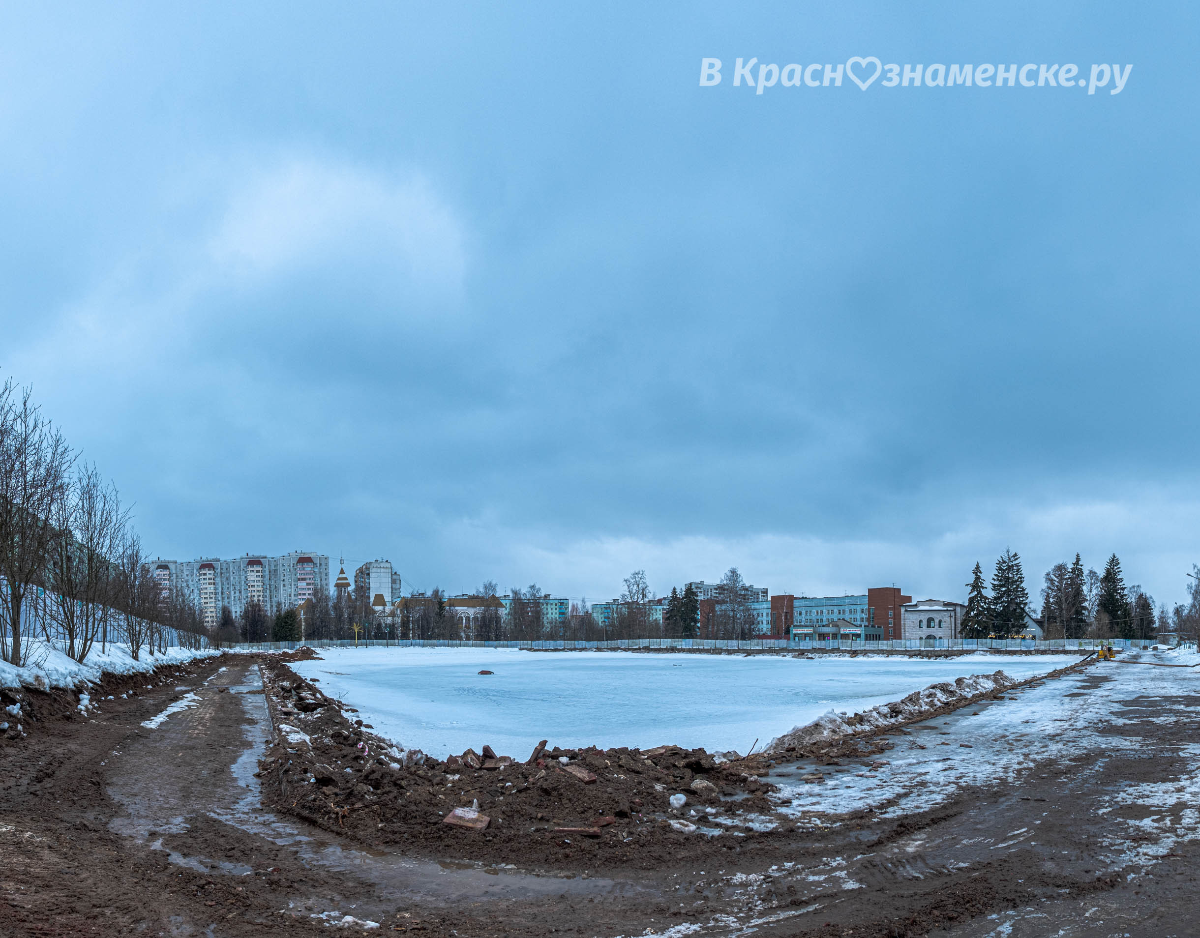 Вид озера меняется с каждым днем — Краснознаменск