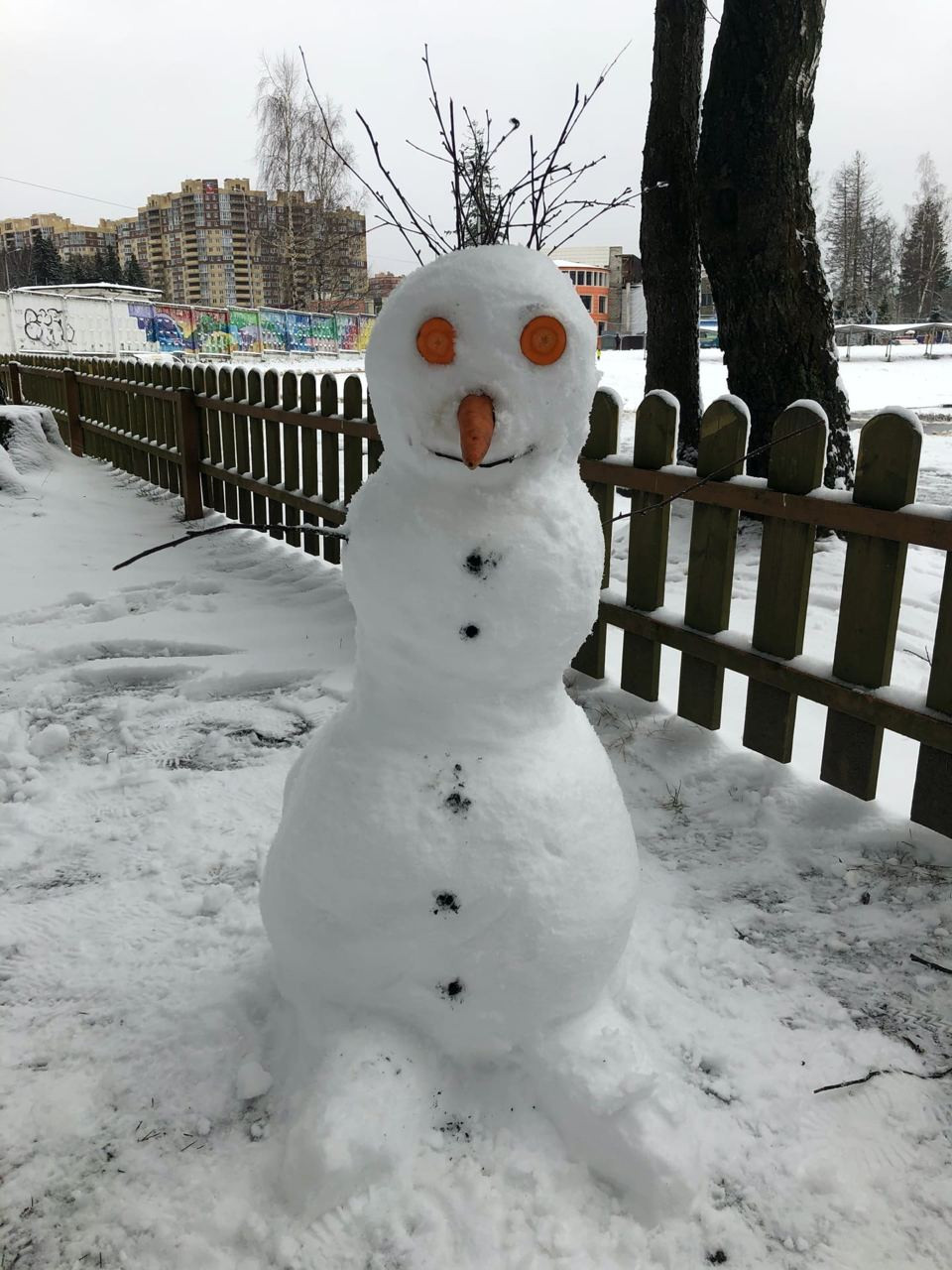Подборка снеговичков после первого снегопада⛄❄
