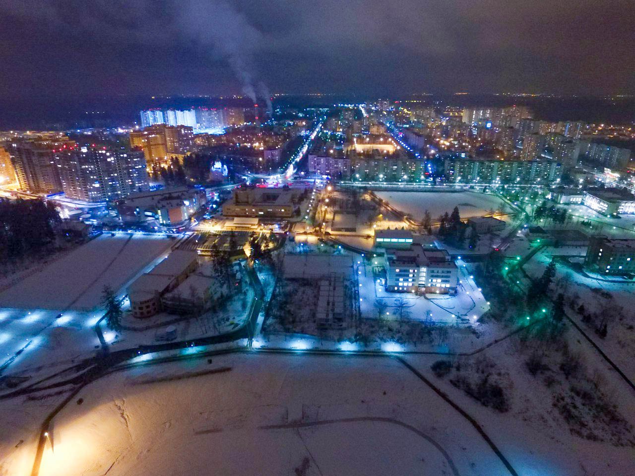 Немного вечерних краснознаменских огней из 2015  © в Красноз
