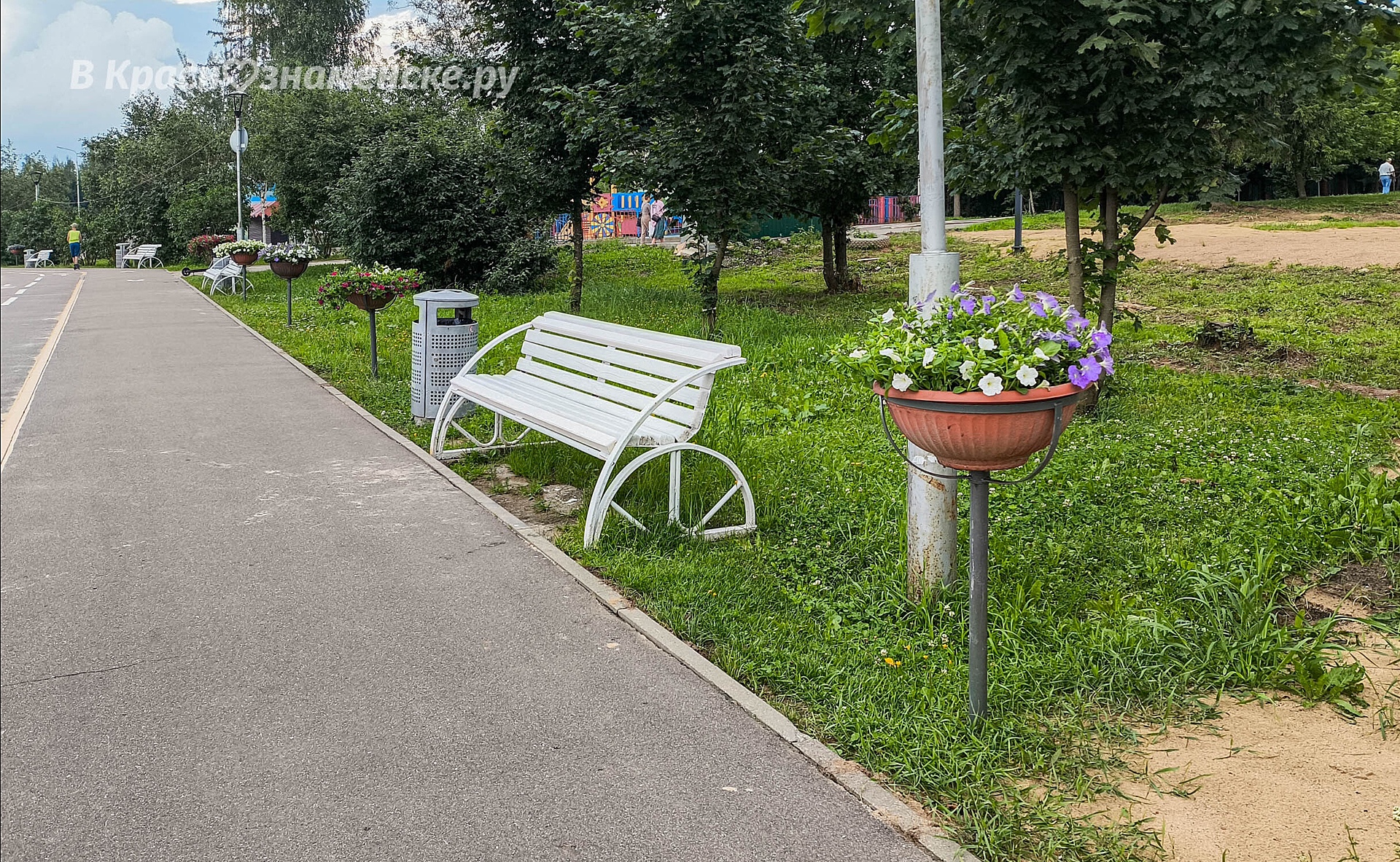 ???? В Городском парке установили вот такие кашпо с цветами бег