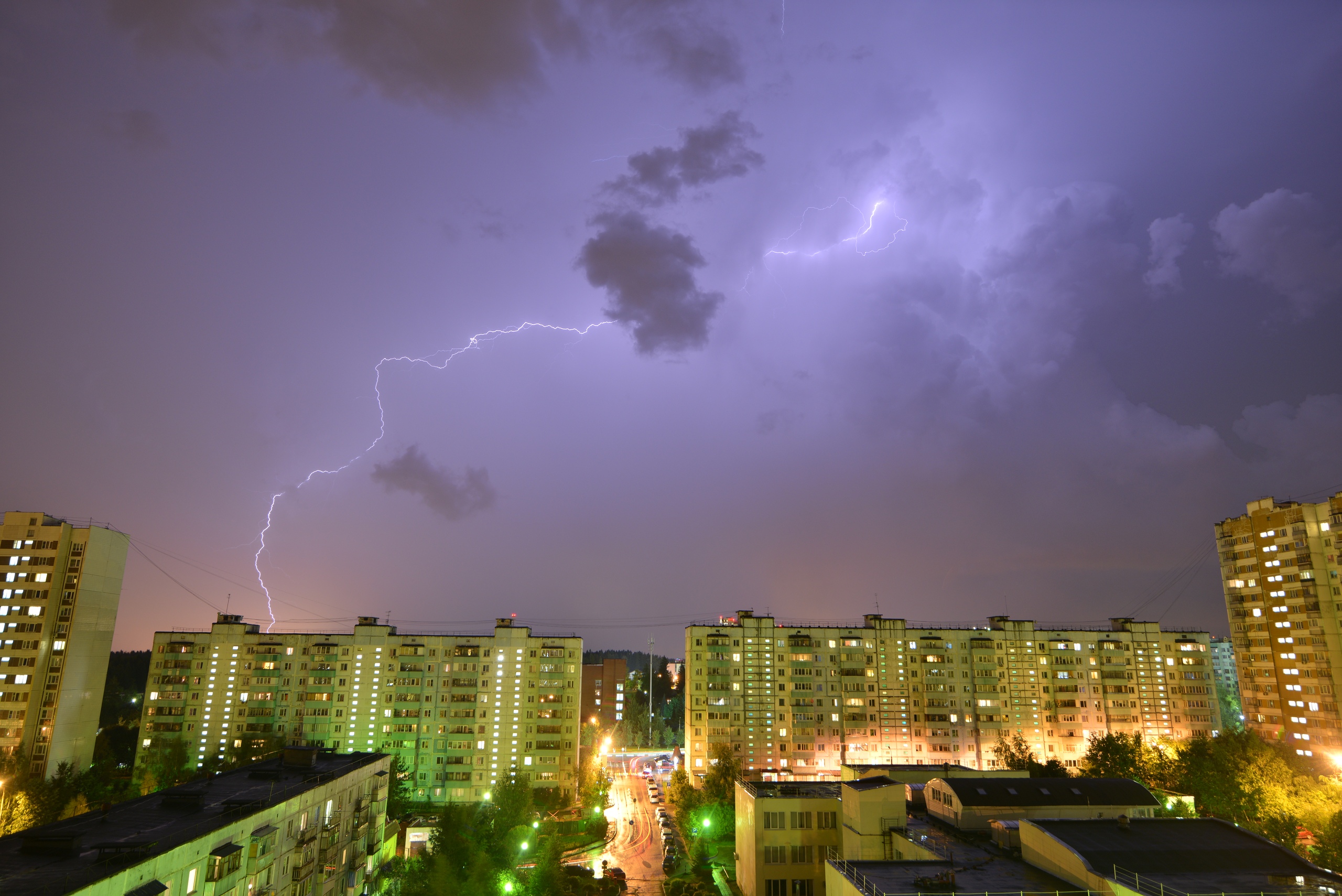 Летняя гроза в Краснознаменске