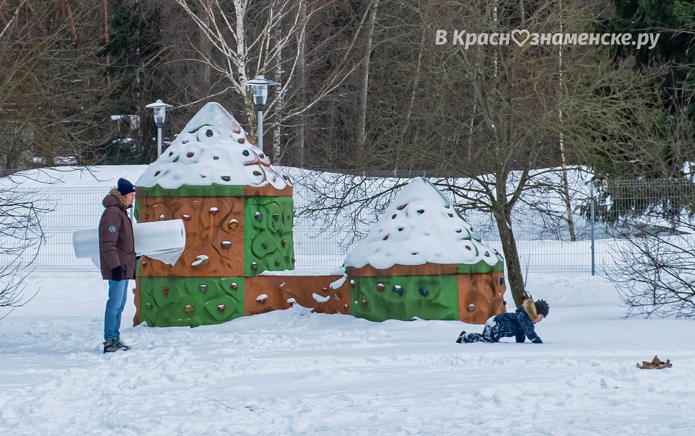 Зимняя прогулка по городскому парку — Краснознаменск