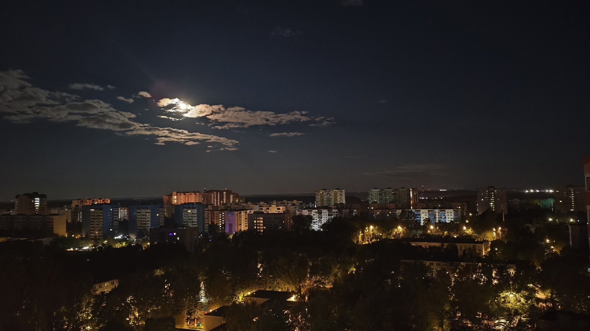 Полнолуние в облаках  ???? Сергей  *Краснознаменск в других соц