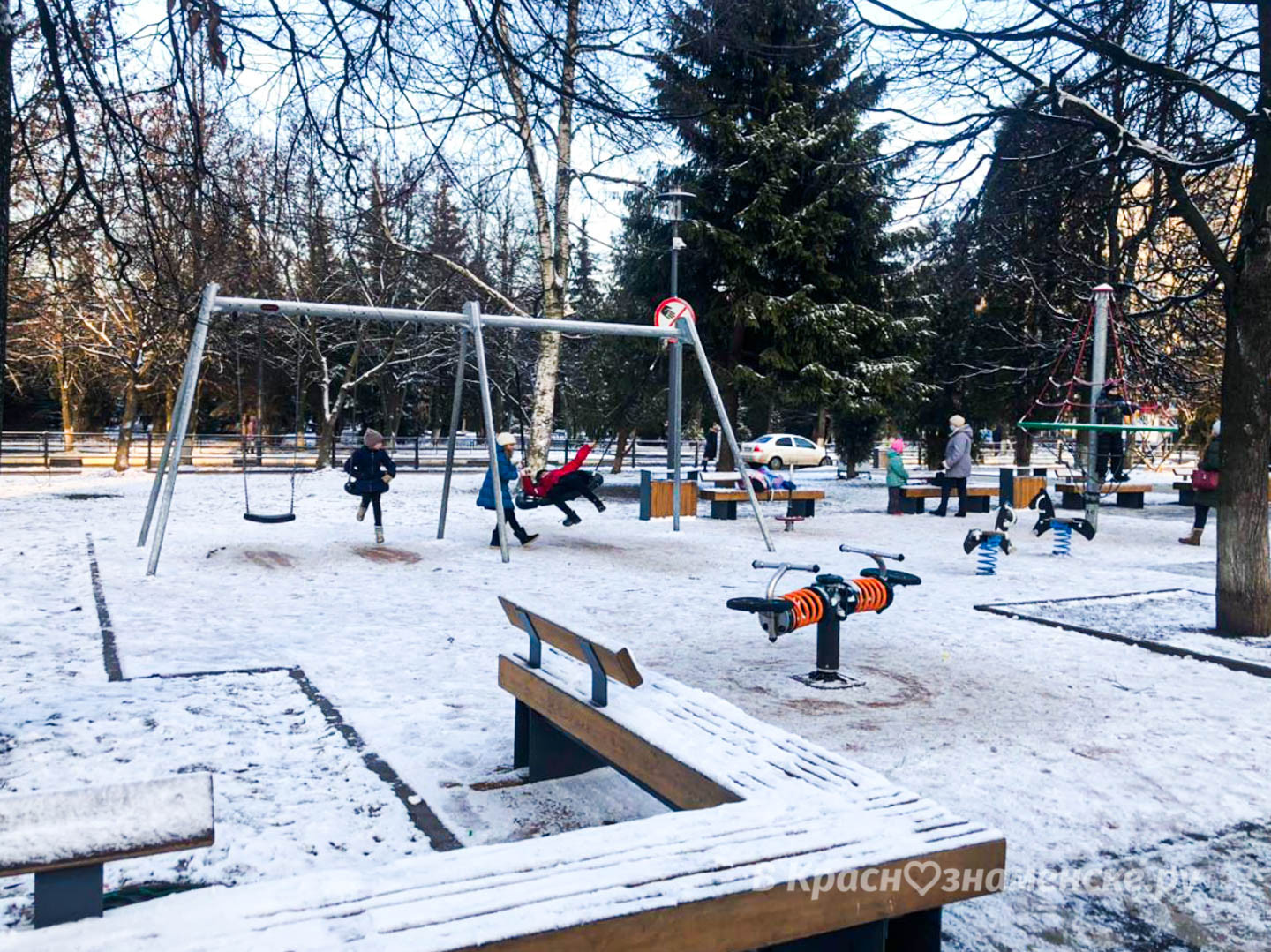 Доброе утро, Краснознаменск! Утром, -5°, Небольшой снег, Дав