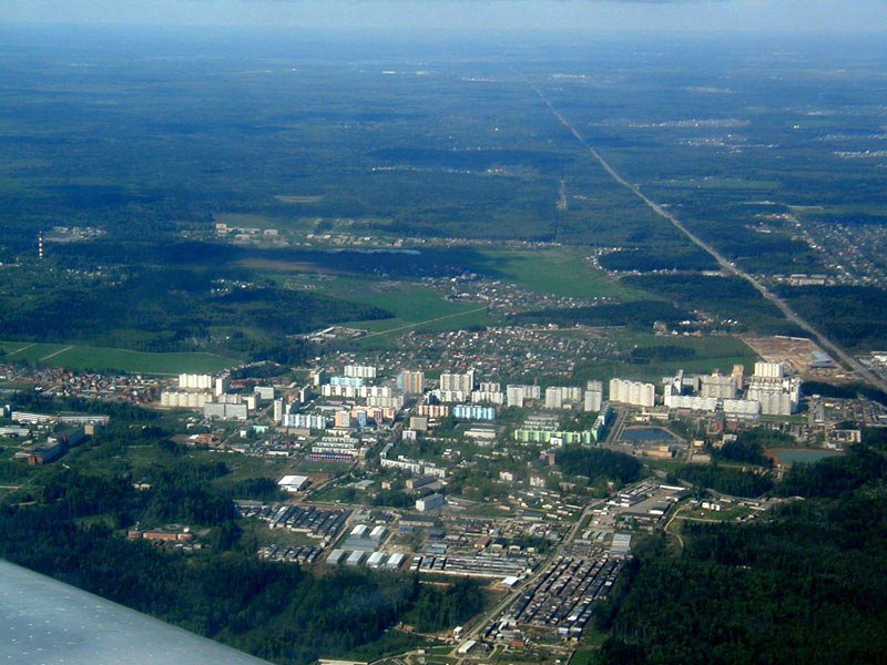Краснознаменск из самолета