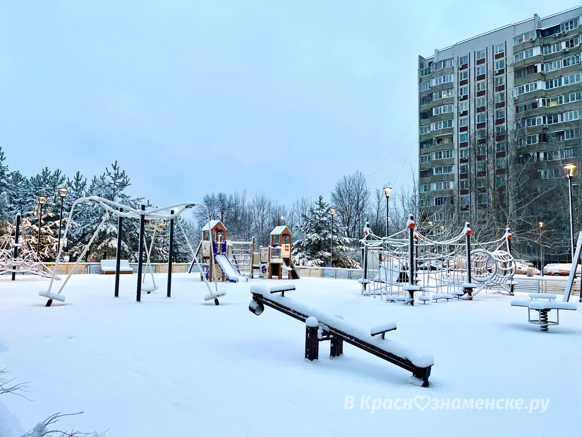 Утренняя прогулка по снежному городу ❄️  © в Краснознаменске