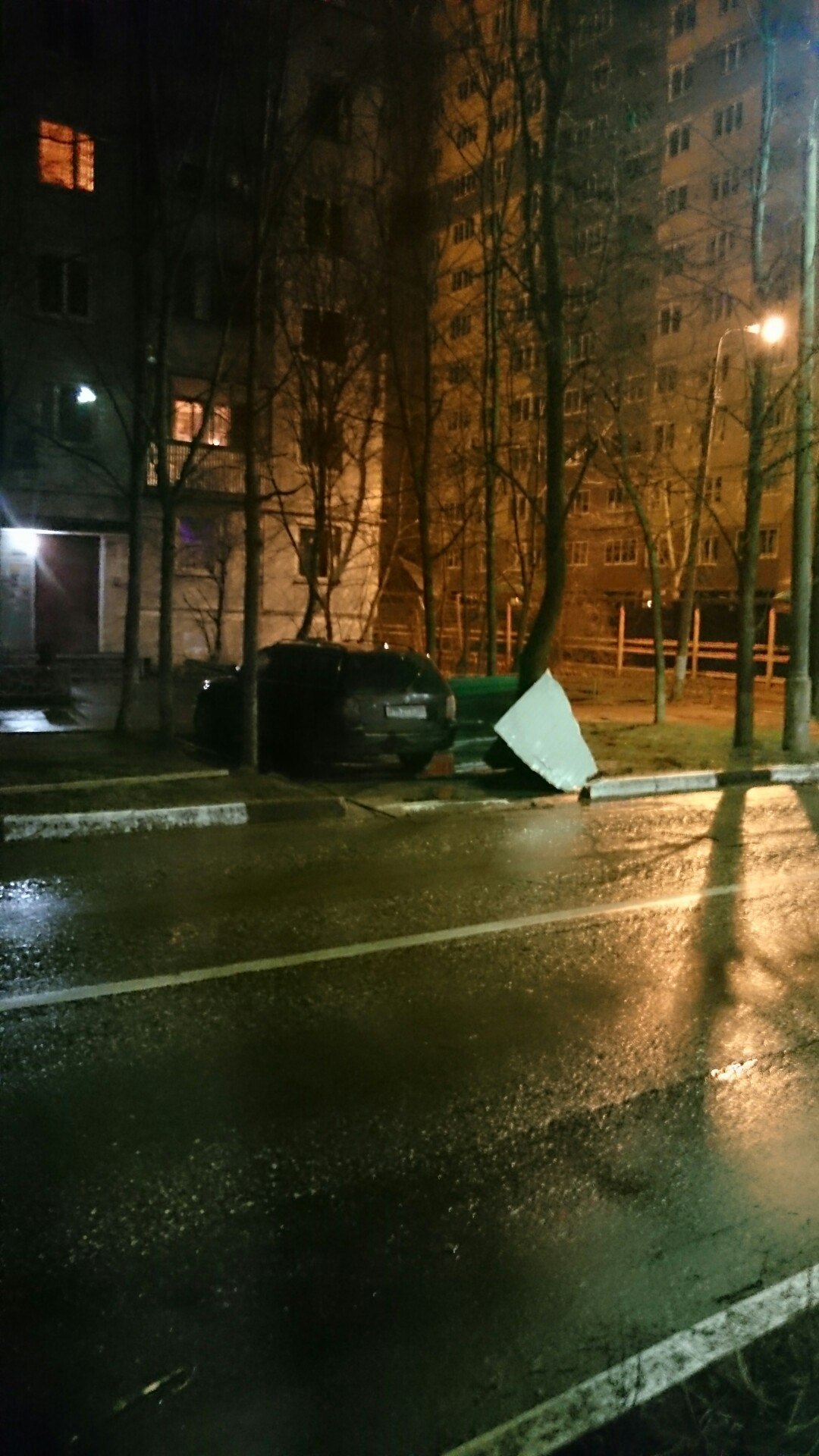 Небольшой ветерок был ночью)  Надеюсь ни у кого машины не по