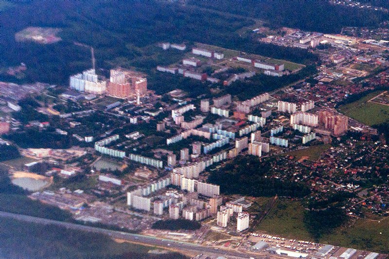 Краснознаменск из самолета